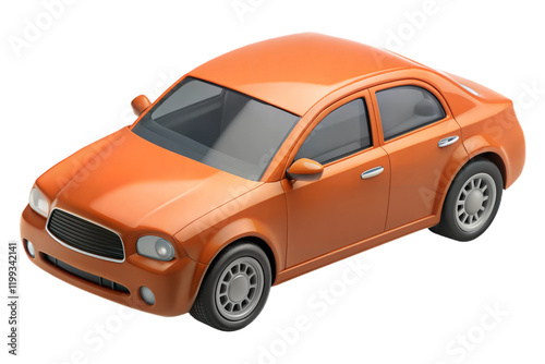 Orange Car, Isometric View