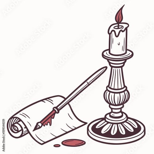 candlestick with wax dripping