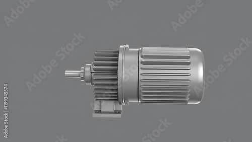 3d illustration of an electric motor. photo