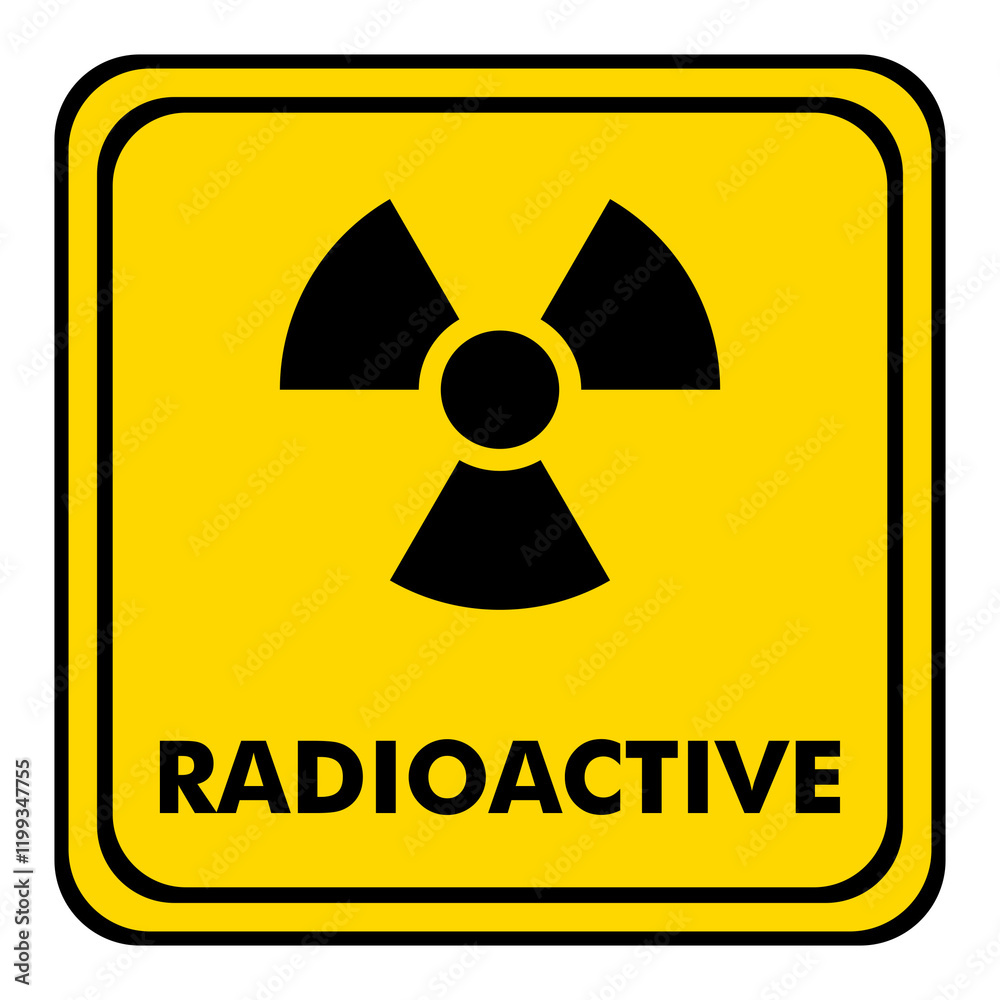illustration of radioactive. radioactive sign on yellow board. illustration of radioactive. radioactive sign on yellow board.