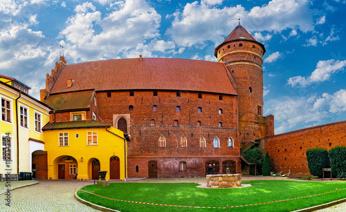Fototapeta Naklejka Na Ścianę i Meble -  Medieval gothic castle in Olsztyn, Poland	