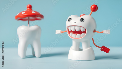 A teeth wind up toy photo