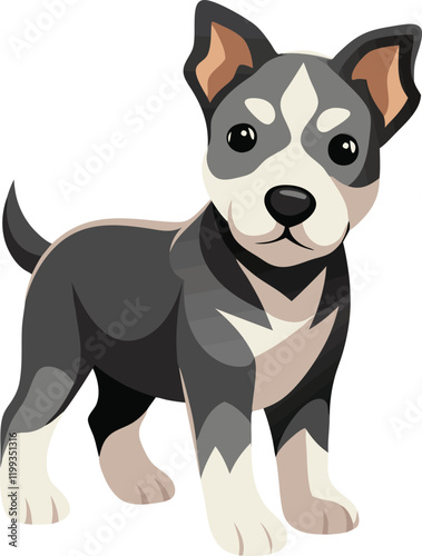 Cute animal puppy vector artwork illustration