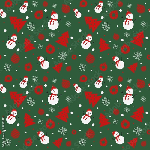 seamless pattern with christmas trees