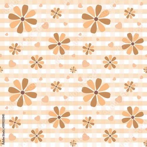 Yellow pattern with flowers