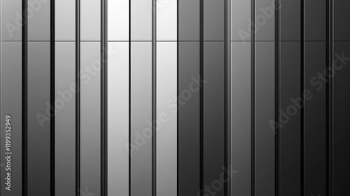 Wallpaper Mural Metallic wall panels in varying shades of gray create a modern architectural design. Generative AI Torontodigital.ca
