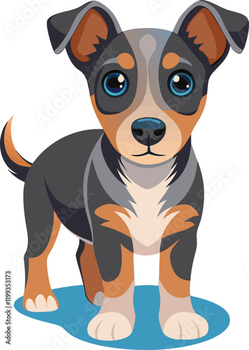 Cute animal puppy vector artwork illustration