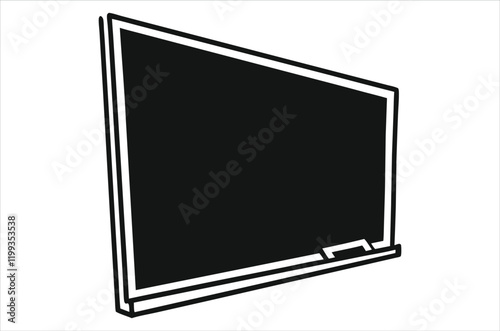 School blackboard. Green and black board with wooden frame and chalk. Realistic blank blackboards with chalk dirt texture. Classroom,
