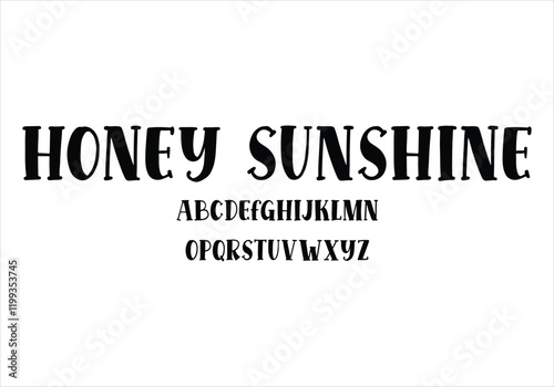 Honey Sunshine font for logo and headline. Isolated vector typeset