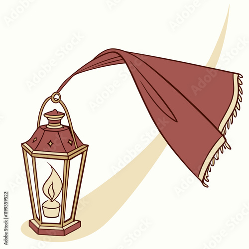 lantern with a flickering flame