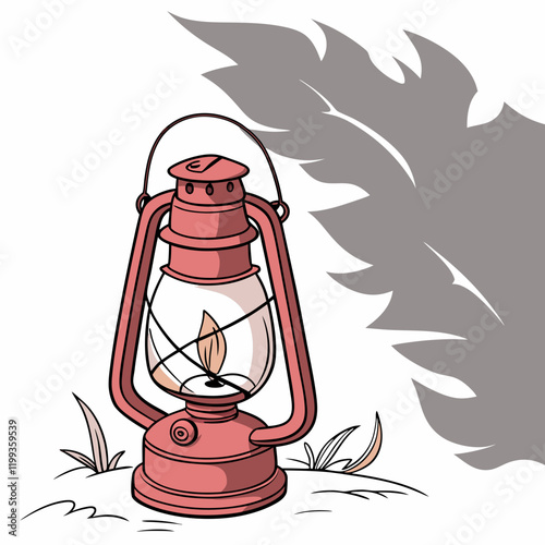 lantern with a flickering flame