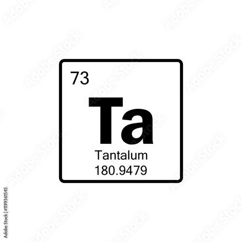 periodic table Tantalum line icon