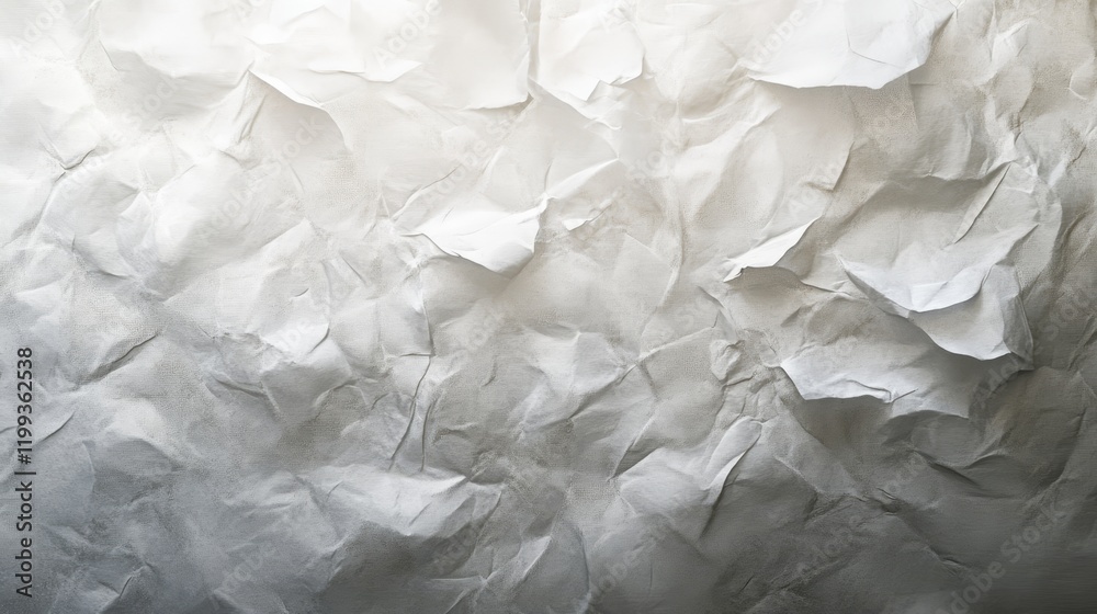 Fototapeta premium Abstract background of crumpled white paper. Perfect for design and texture overlays.