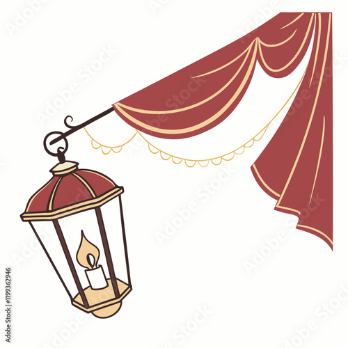 lantern with a flickering flame