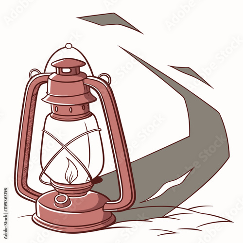 lantern with a flickering flame