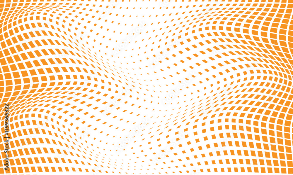abstract trendy orange big to small rectangle dot wave pattern perfect for background. abstract trendy orange big to small rectangle dot wave pattern perfect for background.