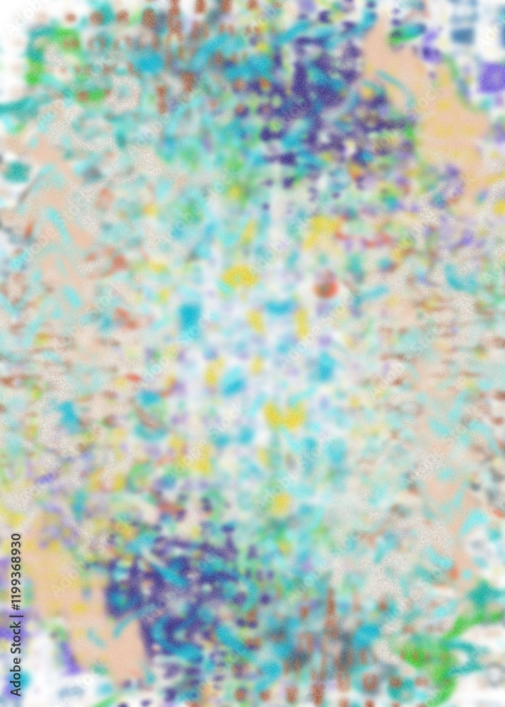 Fototapeta premium An abstract transparent psychedelic wavy vignette design element overlay.