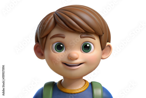 Smiling Cartoon Boy