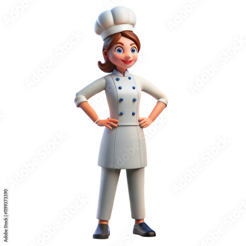 Confident Woman Chef Character