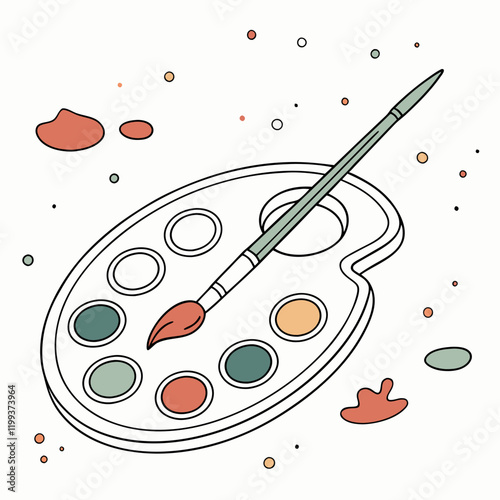 paint palette with dried paint splatters