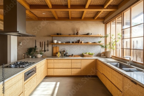 Modern Minimalist Kitchen Design With Wooden Cabinets