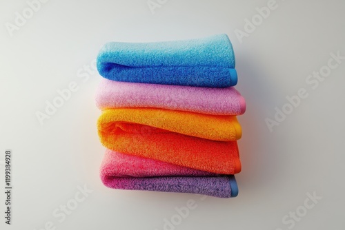 3D Hand Towel Isolated and White Background