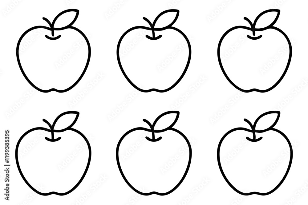 Apple Vector Bundle Line Art Collection Apple Vector Bundle Line Art Collection
