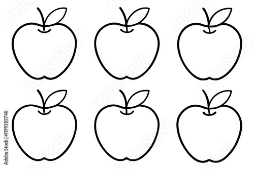 Apple Vector Bundle Line Art Collection