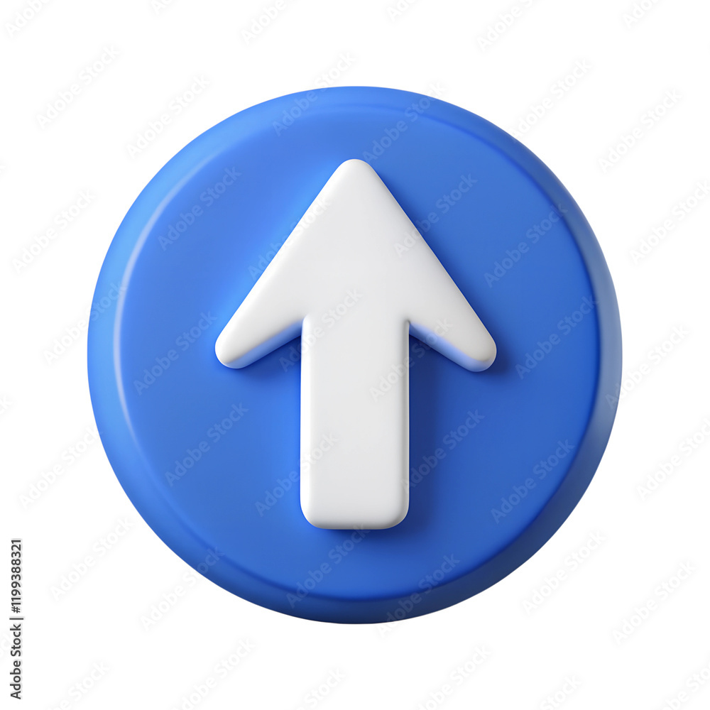 3d up arrow icon. Isolated on white background. 3d arrow, direction and arrows concept. Cartoon minimal style. 3d up arrow icon. Isolated on white background. 3d arrow, direction and arrows concept. Cartoon minimal style.