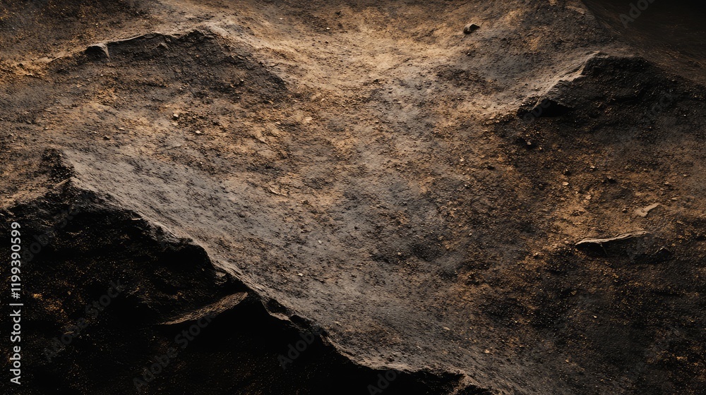 Obraz premium Desert Terrain with Hard Minerals and Negative Space for Text Placement