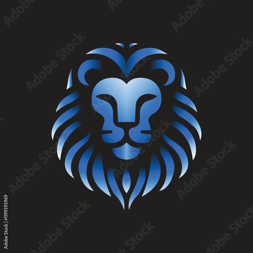 The Majestic Blue Lion Guardian of the Night