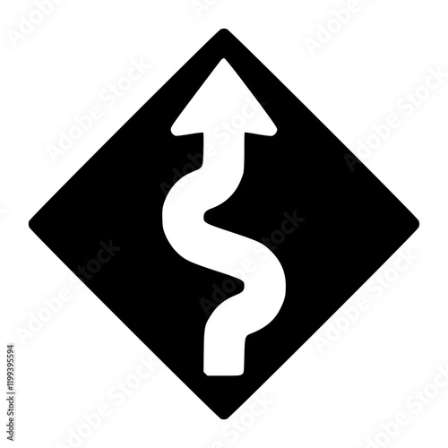 Zig Zag Road Icon