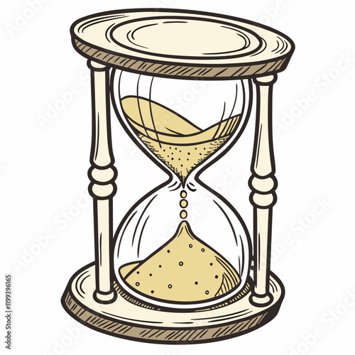 hourglass on white background