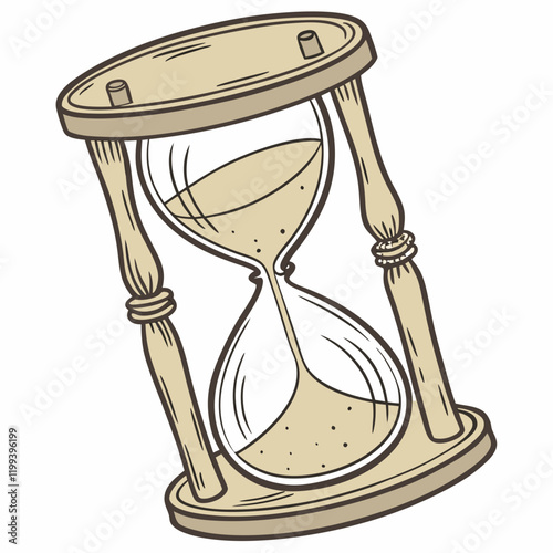 hourglass on white background
