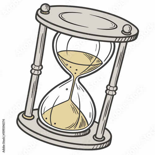 hourglass on white background