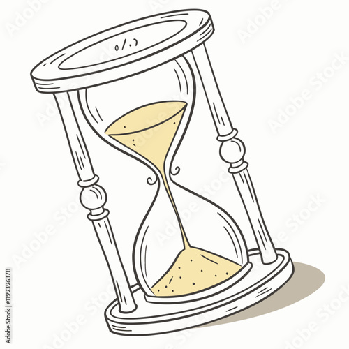 hourglass on white background