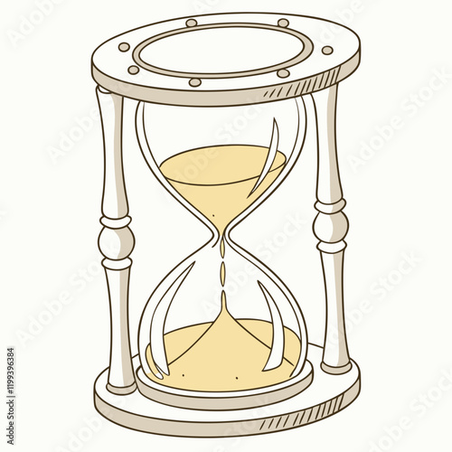 hourglass on white background