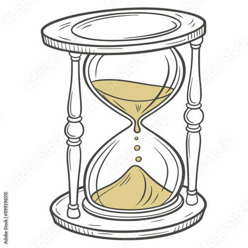 hourglass on white background