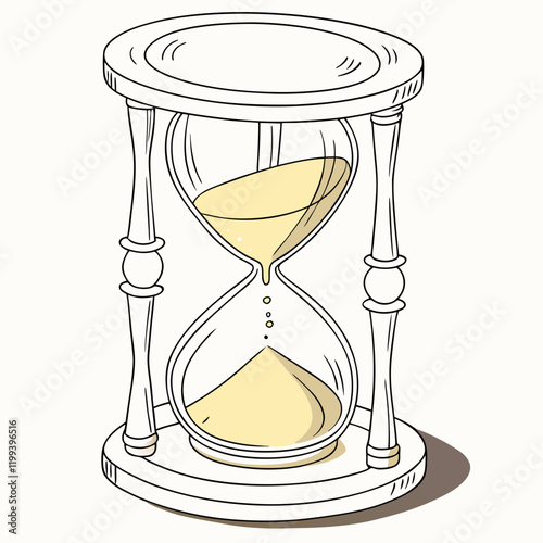 hourglass on white background