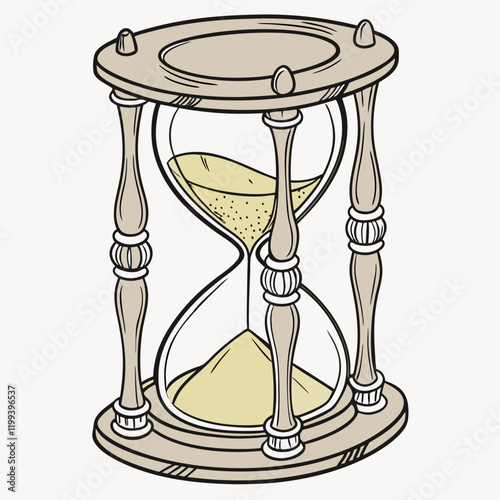 hourglass on white background