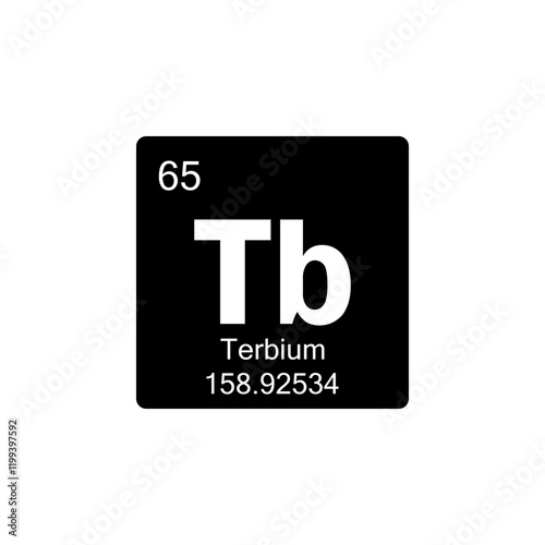 periodic table Terbium glyph icon