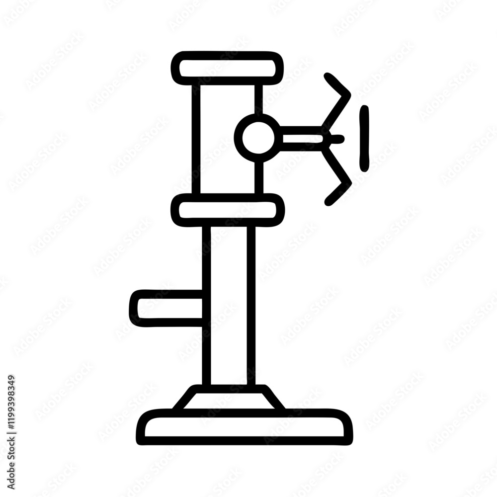 Tire changer line icon for automotive workshops Tire changer line icon for automotive workshops