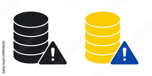 Data loss icon in black and color style