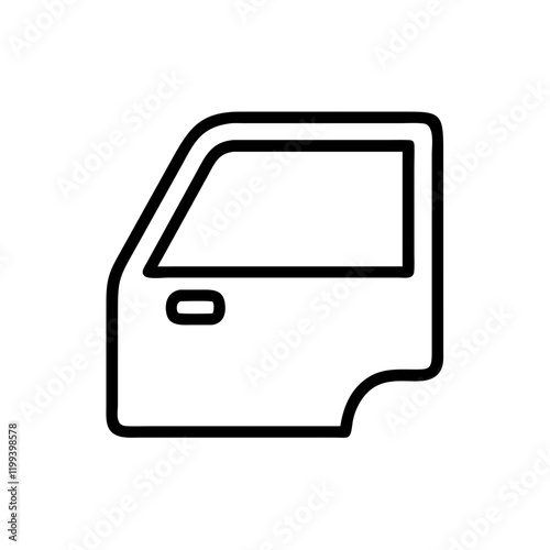 Car door line icon for vehicle parts and repair