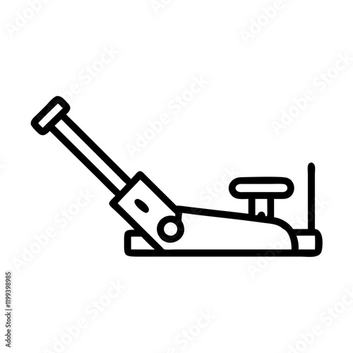 Car jack line icon for vehicle lifting and repair