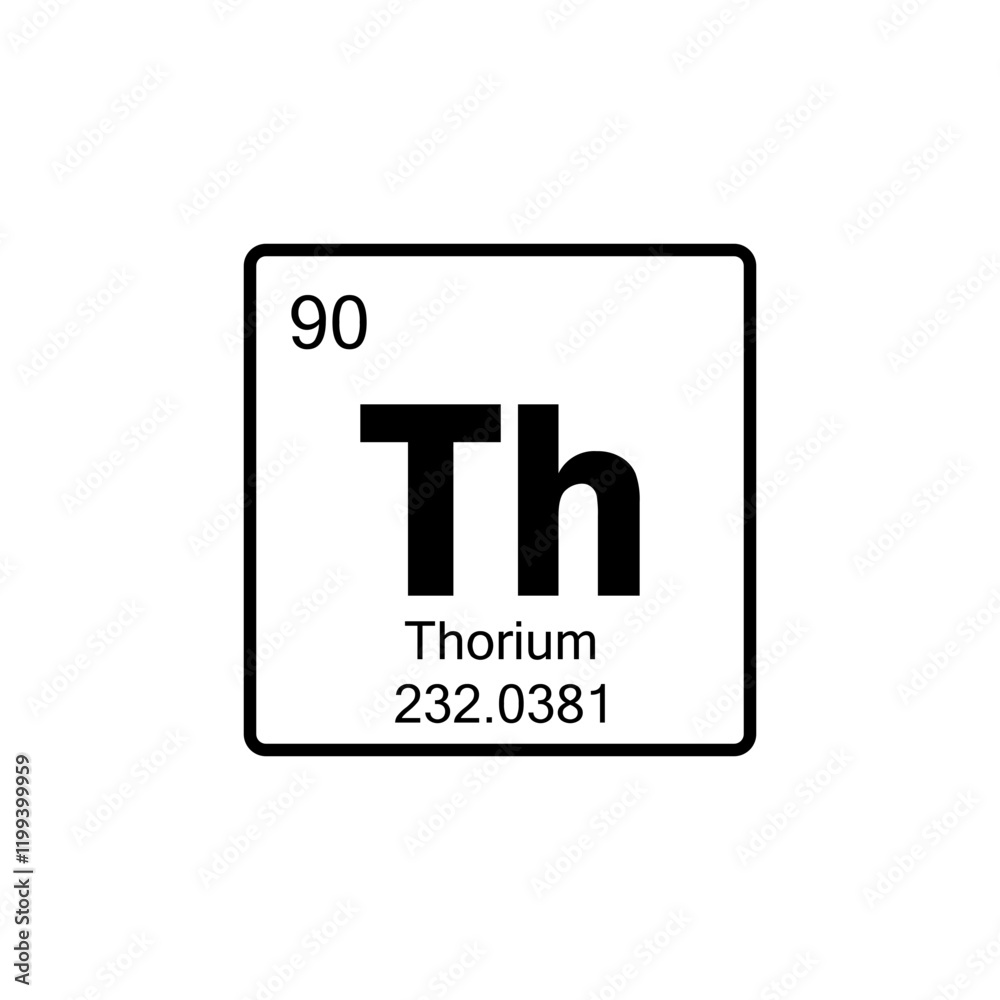 Fototapeta premium periodic table Thorium line icon