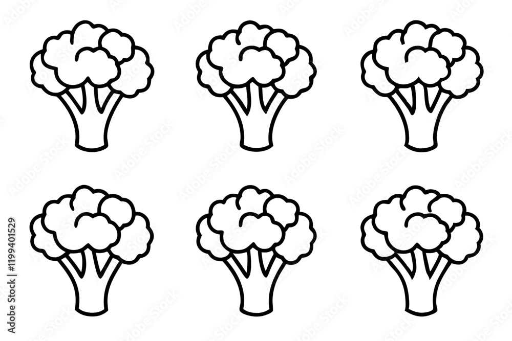Broccoli Line Art Vector Bundle