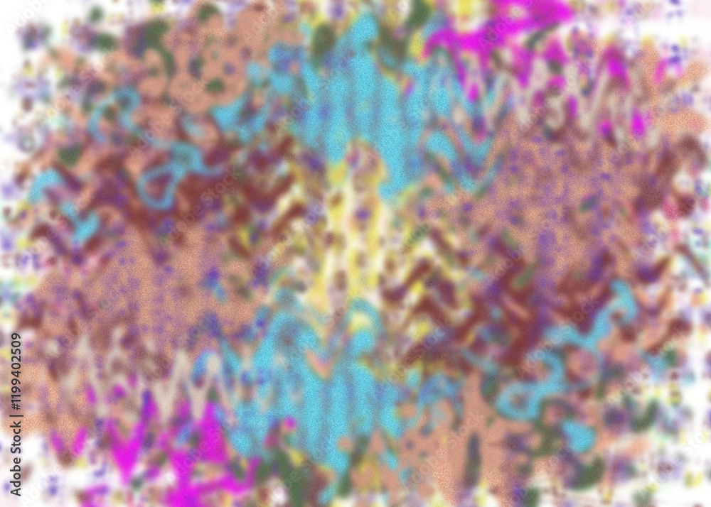 Fototapeta premium An abstract transparent psychedelic wavy vignette design element overlay.