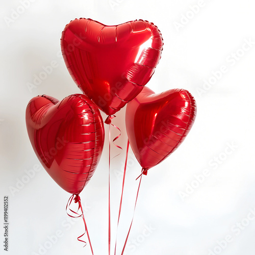 red heart balloons, Heart-shaped balloons for Valentine's Day