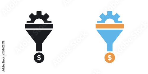 Lead generation icon in black and color style